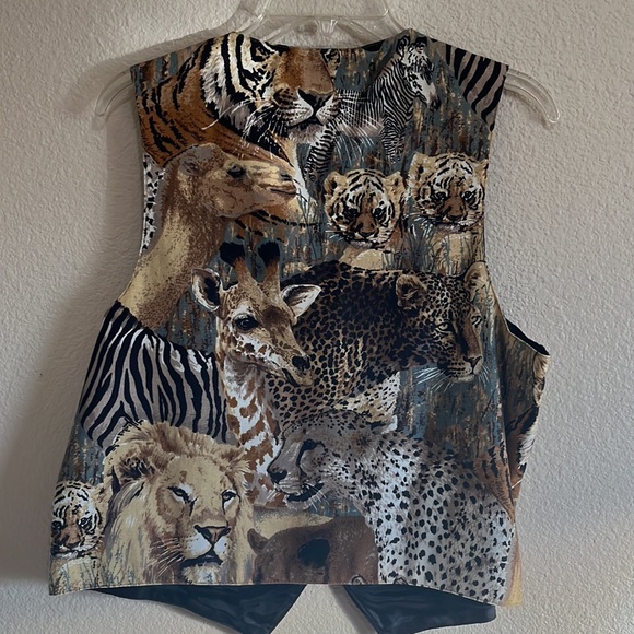 Infinity Chic Designer Fashions Safari Button Up Vest - Size M - Made in USA - Picture 5 of 7